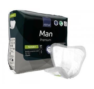 Abena Man Formula 1 Premium, Slipeinlagen für Männer, 15 Stück 