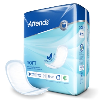 Inkontinenzeinlagen Attends Soft 3 Extra Plus, Großpackung 3x30 Stück 