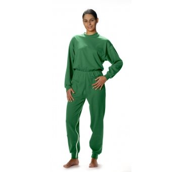 CAREWEAR Pflegeoverall lang, mit Beinreißverschluss azur | Medium