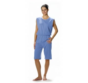 CAREWEAR Pflegeoverall kurz, mit Beinreißverschluss fichte | Medium