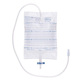 GHC Care Flow UB 2000E, sterile Einmalbettbeutel, 2000 ml, 90 cm Schlauch, 10 Stück 
