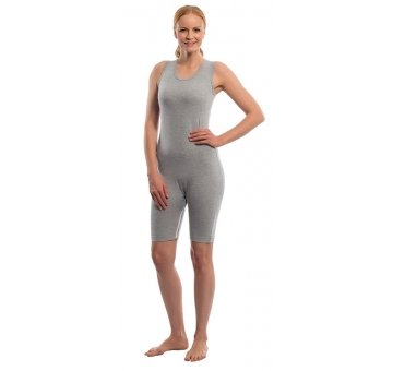 Pflegebody suprima 4698, ohne Arm, teilbarer Bein-RV, Grau S (Taille 65 bis 90 cm)