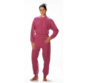 Pflegeoverall langes Bein und Langarm, Bein-RV, extra stabil royal | Medium