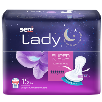 Seni Lady Super Night Inkontinenzeinlagen, 12x15 Stück 