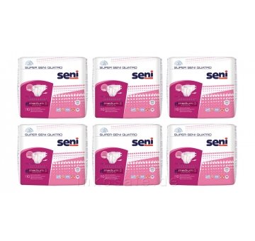 Super SENI QUATRO Medium (M) Windelhosen, 60 Stück 