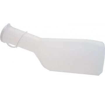 Sundo Urinflasche für Männer, milchig, mit Deckel, 1000 ml 