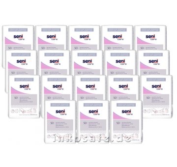 SENI CARE Einweg Waschhandschuhe, foliert, 18x50 Stück 
