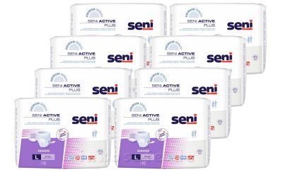 SENI ACTIVE PLUS LARGE (L), Inkontinenzslip, 80 Stück 