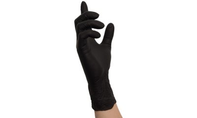 NITRAS BLACK WAVE, Nitril-Handschuhe, Schwarz, 100 Stück 