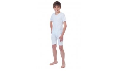 Pflegebody suprima 4700 für Kids, Kurzarm, Bein-RV, Weiß 