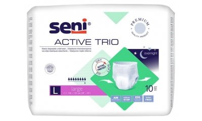 SENI ACTIVE TRIO LARGE (L), Inkontinenzslip, 10 Stück 