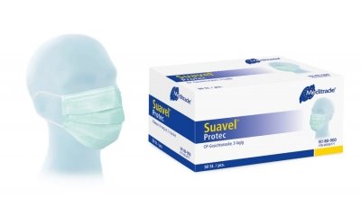 SUAVEL® Protec OP-Masken, EN 14683, Typ II R, Grün, 50 Stück 