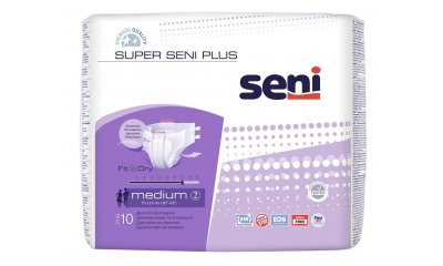 Super SENI PLUS Medium (M) Windelhosen Nacht, 60 Stück 