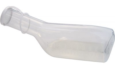 Sundo Urinflasche für Männer, glasklar, mit Deckel, 1000 ml 