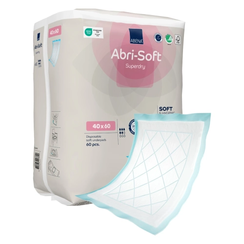 Artikelbild des Artikels “Abena Abri Soft Superdry Einwegunterlagen 40x60 cm, 60 Stück “