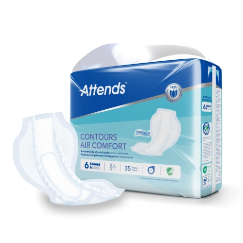 Artikelbild des Artikels “Attends Contours Air Comfort 6 Inkontinenzvorlagen, 4x35 Stück “