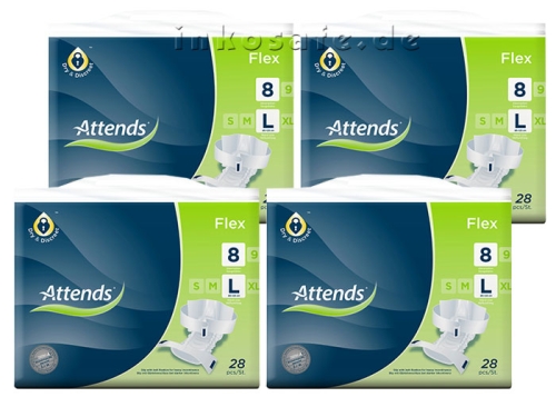 Artikelbild des Artikels “Attends Flex 8 Large (L), Inkontinenzslips, 112 Stück “