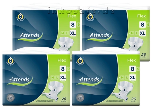 Artikelbild des Artikels “Attends Flex 8 X-Large (XL), Inkontinenzslips, 104 Stück “