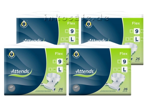 Artikelbild des Artikels “Attends Flex 9 Large (L), Inkontinenzslips, 104 Stück “