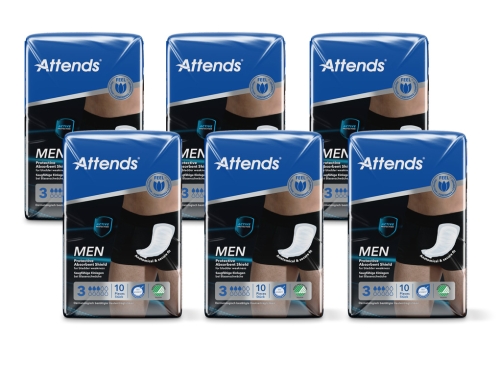 Artikelbild des Artikels “Attends Men 3 Protective Absorbent Shield, 6x10 Stück “