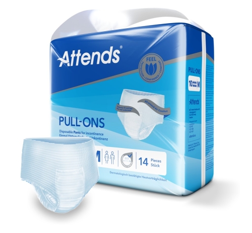 Artikelbild des Artikels “Attends Pull-Ons 10 Windelpants, Größe M, 14 Stück Größe M für Hüftumfang 80-110 cm“