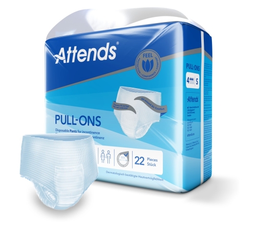 Artikelbild des Artikels “Attends Pull-Ons 4 Windelpants, Größe S, 22 Stück Größe S für Hüftumfang 60-90 cm“