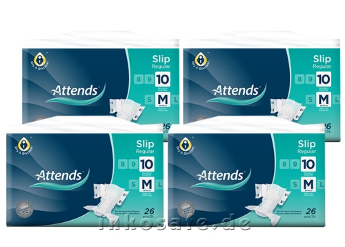 Artikelbild des Artikels “ATTENDS Slip Regular 10 Medium (M), Windelhosen, 104 Stück “