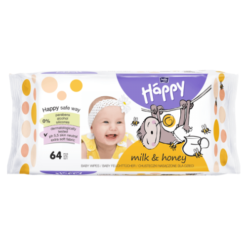 Artikelbild des Artikels “Bella Happy Baby Feuchttücher Milch und Honig, 64 Stück “
