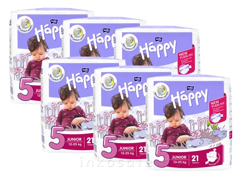 Artikelbild des Artikels “Babywindeln Bella Happy Junior, Gr. 5 (12-25 kg) - 126 Stück “
