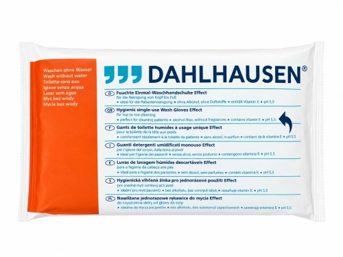 Artikelbild des Artikels “Dahlhausen feuchte Einmal-Waschhandschuhe Effect, 8 Stück “