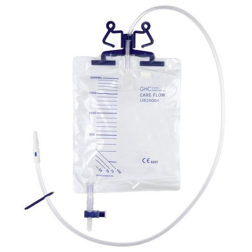 Artikelbild des Artikels “GHC Care Flow UB 2000A, sterile Einmalbettbeutel, 2000 ml, 110 cm Schlauch “