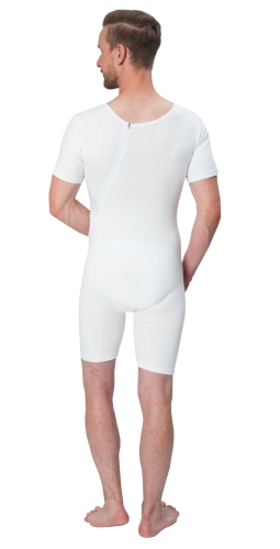 Artikelbild des Artikels “Pflegebody suprima 4695, Kurzarm, Rückenreißverschluss, Weiß M (Taille 70 bis 100 cm)“