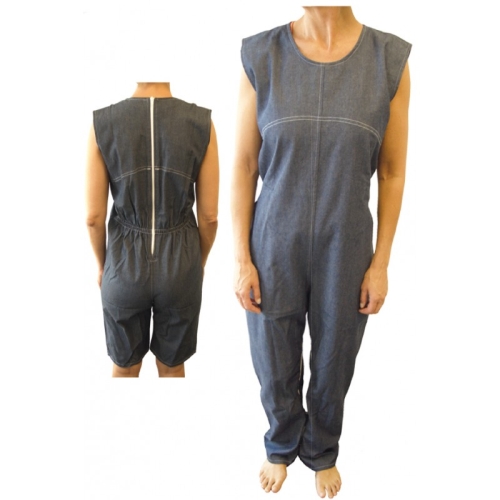 Artikelbild des Artikels “Patientenoverall lang, mit Rückenreißverschluss, Jeansstoff anthrazit | XX Large (XXL)“