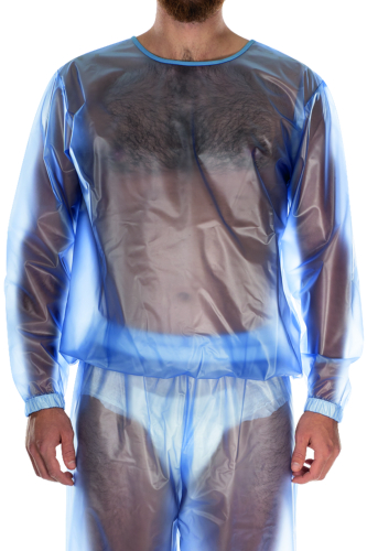 Artikelbild des Artikels “PVC-Schlafanzug-Oberteil suprima 9611 011 blau transparent (0,12 mm) | L (Hüftumfang 105 bis 112 cm)“