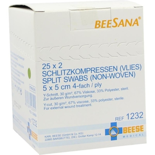 Artikelbild des Artikels “Schlitzkompressen 5x5 cm, steril, 4fach, 25x2 Stück “