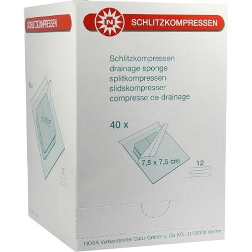 Artikelbild des Artikels “Schlitzkompressen 7,5x7,5 cm, steril, 12-fach, 40x2 Stück “