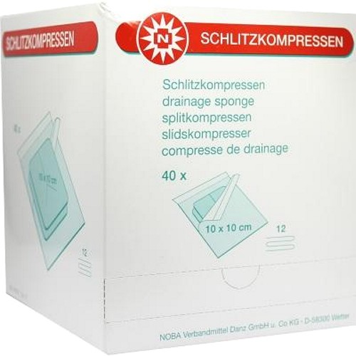 Artikelbild des Artikels “Schlitzkompressen 10x10 cm, steril, 12-fach, 40x2 Stück “