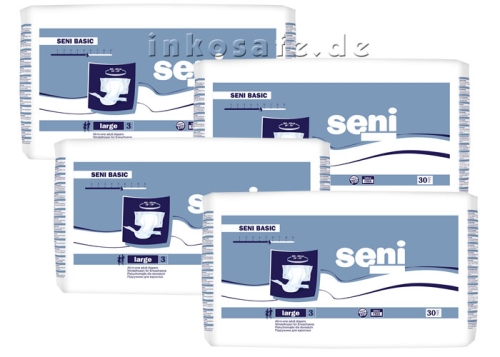 Artikelbild des Artikels “Seni CLASSIC BASIC Large, Windeln mit Außenfolie, 120 Stück “
