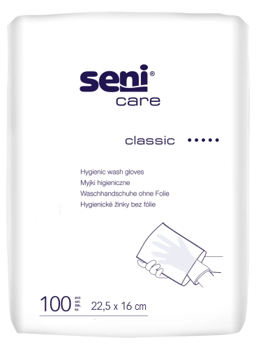 Artikelbild des Artikels “Seni Care Classic Waschhandschuhe ohne Folie, 100 Stück “