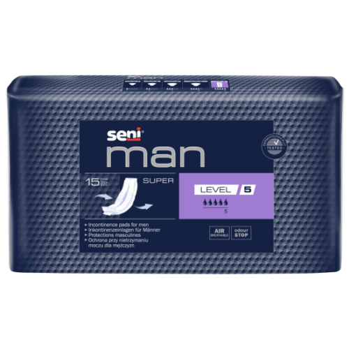 Artikelbild des Artikels “Seni Man Super Level 5, Slipeinlagen für Männer, 15 Stück “