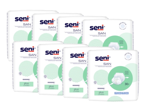 Artikelbild des Artikels “Seni San Plus, anatomisch geformte Vorlagen, 6 x 10 Stück “