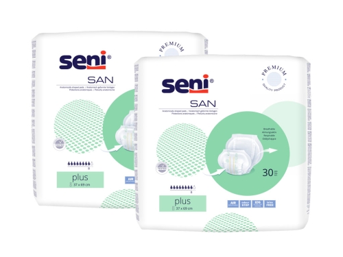 Artikelbild des Artikels “Seni San Plus, anatomisch geformte Vorlagen, 2 x 30 Stück “