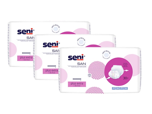 Artikelbild des Artikels “Seni San Plus Extra, anatomisch geformte Vorlagen, 3 x 30 Stück “