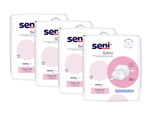 Artikelbild des Artikels “Seni San Regular, anatomisch geformte Vorlagen, 4 x 30 Stück “