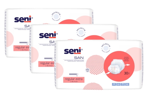 Artikelbild des Artikels “Seni San Regular Extra, anatomisch geformte Vorlagen, 3 x 30 Stück “