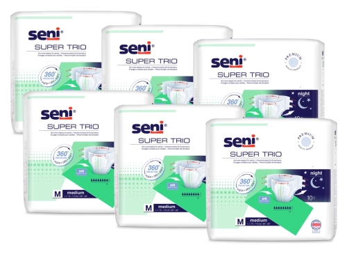 Artikelbild des Artikels “Seni Super Trio M, Windelhosen für die Nacht, 6x10 Stück “