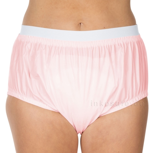 Artikelbild des Artikels “PVC-Hose suprima 1214, Inkontinenzslip, farbige Folien 038 rosa (0,12 mm) | 52 (Hüftumfang 122 bis 126 cm)“