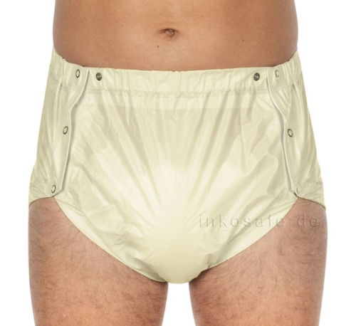 Artikelbild des Artikels “PVC-Slip suprima 1250, knöpfbar, farbige Folien 002 gelb (0,12 mm) | XL (Hüftumfang 113 bis 121 cm)“