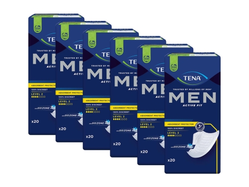 Artikelbild des Artikels “TENA Men Active Fit Level 2, Männer Inkontinenzeinlagen, 6 x 20 Stück “