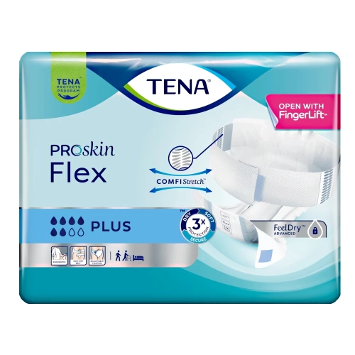 Artikelbild des Artikels “TENA ProSkin Flex Plus Large, Vorlagen mit Hüftbund, 3x30 Stück “